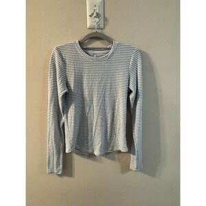 AMERICAN EAGLE Striped Long‎ Sleeve Crew Neck Top Womens Size L